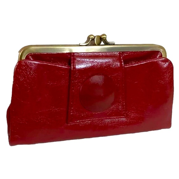 HOBO Red Leather Wallet - Picture 1 of 8